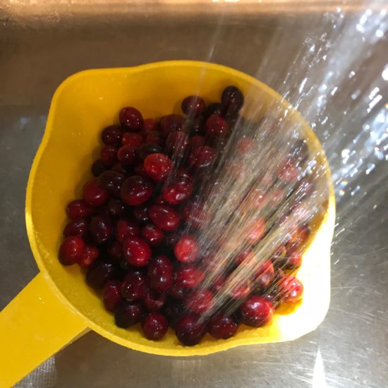 Cranberries, wash