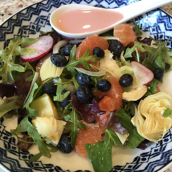 Photo of a salad with orange