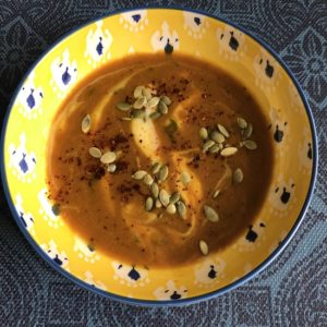 Image of creamy pumpkin soup