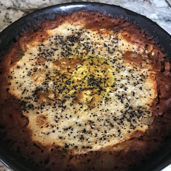 Tofu, eggs, spicy, purgatory, tomato, diablo