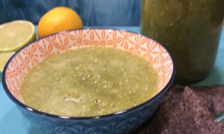 Chile Verde Sauce with tomatillo and lime