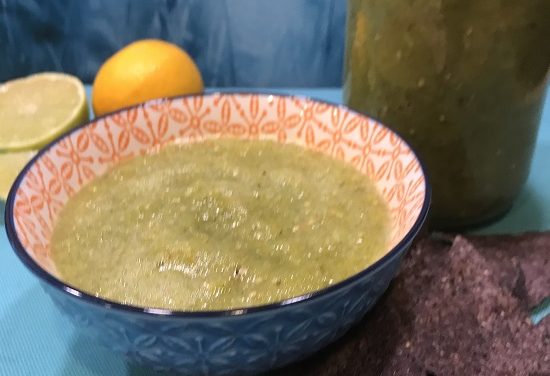 Chile Verde Sauce with tomatillo and lime