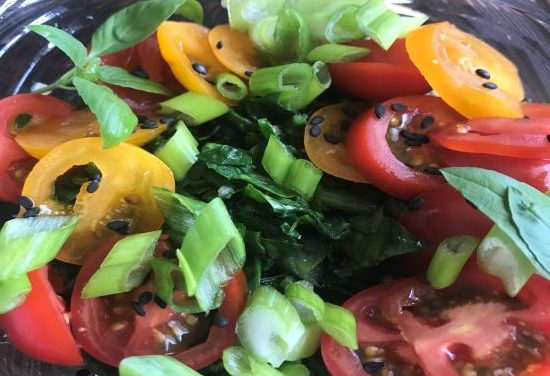 Japanese Spinach Salad with ginger