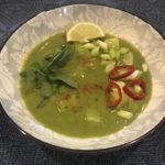 Image of Thai green curry potato soup