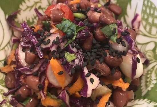 Adzuki bean and cabbage salad