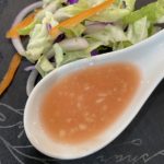 Image of Japanese ginger dressing in a spoon