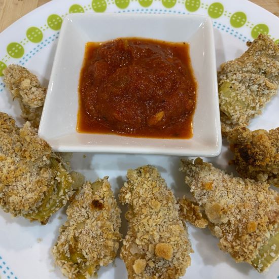 Image of air fried artichokes
