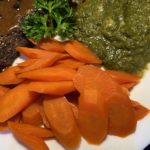 Image of sliced carrots in a maple bourbon glaze