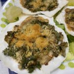 Image of an oyster mushroom Rockefeller appetizer