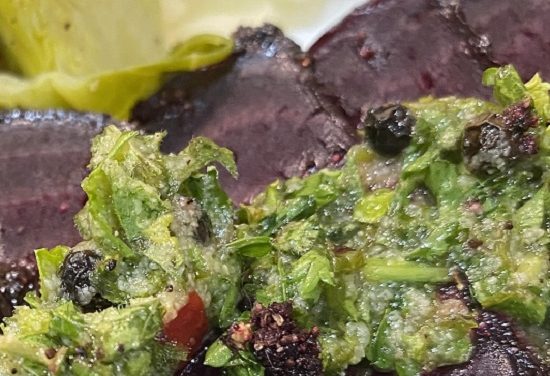 Chimichurri Sauce with olives