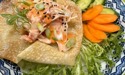 Parsnip “Crab” and avocado salad